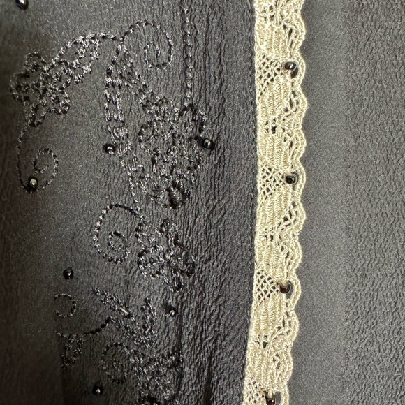 Express Bolero Jacket 100% Silk Embroidered Beaded size XS X-Small - Picture 4 of 7